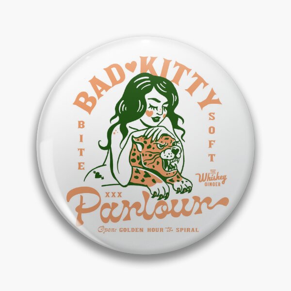 Item preview, Dive Bar Big Cat Retro Art Gifts. Bad Kitty Pinup Jaguar Shirt designed and sold by The Whiskey Ginger Design Shop.