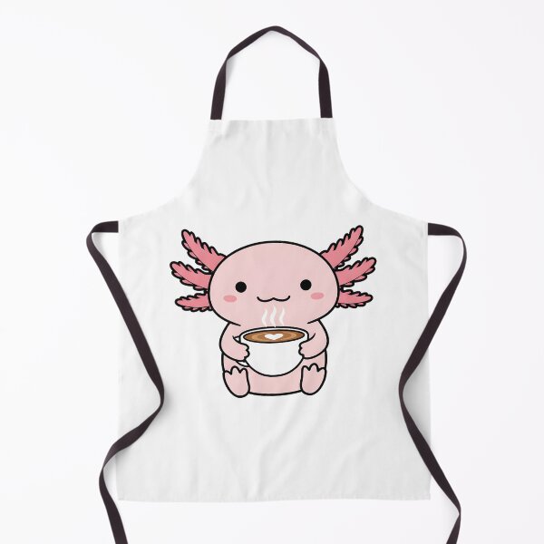 Item preview, Cute Axolotl Drinking Coffee - Kawaii Pink Salamander Latte Art Lover designed and sold by Greemo03.