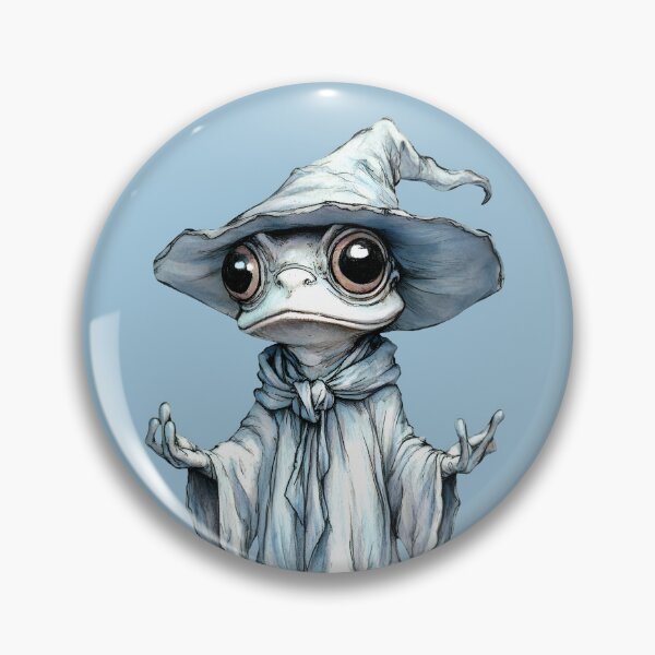 Item preview, Frog №92 Whimsical Frog Wizard in Mystical Blue Robe designed and sold by SyberGen.