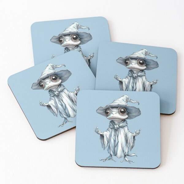 Item preview, Frog №92 Whimsical Frog Wizard in Mystical Blue Robe designed and sold by SyberGen.
