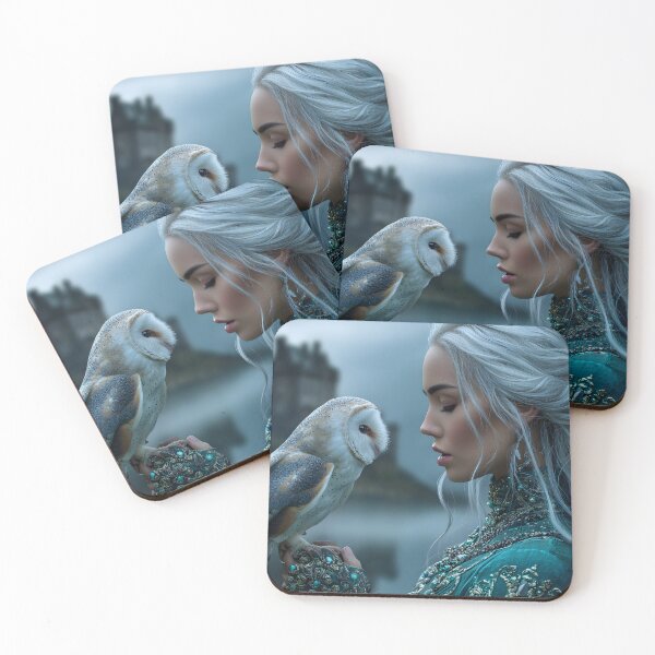 Item preview, Enchanting Woman and Owl by a Mystic Castle designed and sold by Artessie.