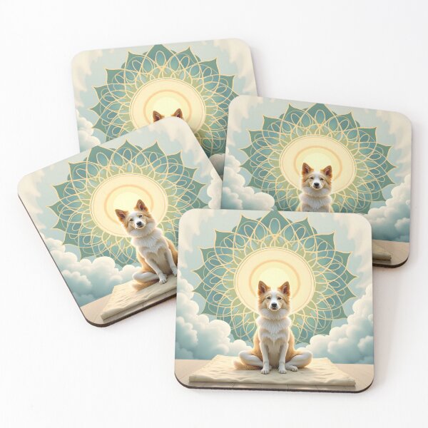Item preview, Calm Your Mind Align Your Energy - Zen Meditation Dog Art Print Mindfulness Affirmation designed and sold by Vajid Designs .