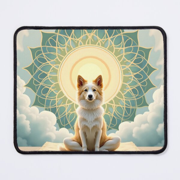 Item preview, Calm Your Mind Align Your Energy - Zen Meditation Dog Art Print Mindfulness Affirmation designed and sold by Vajid Designs .
