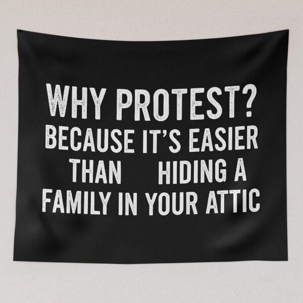 Item preview, Abolish ICE why protest? Because its easier than heading a family in your attic designed and sold by Uglyandcute.