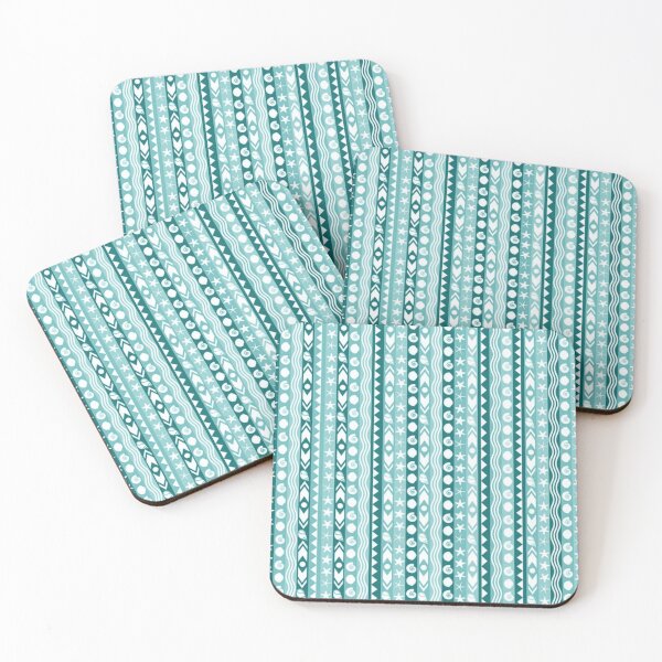 Item preview, Geometric marine pattern in shades of blue designed and sold by V-ForAll.