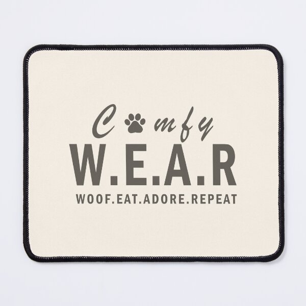 Item preview, Woof Eat Adore Repeat Cute and Comfy Minimal Design For Dog Lover, Dog Mom  Dog Dad,Pet Parents  designed and sold by Opalook.