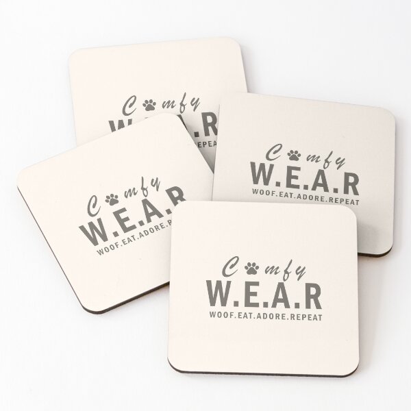 Item preview, Woof Eat Adore Repeat Cute and Comfy Minimal Design For Dog Lover, Dog Mom  Dog Dad,Pet Parents  designed and sold by Opalook.