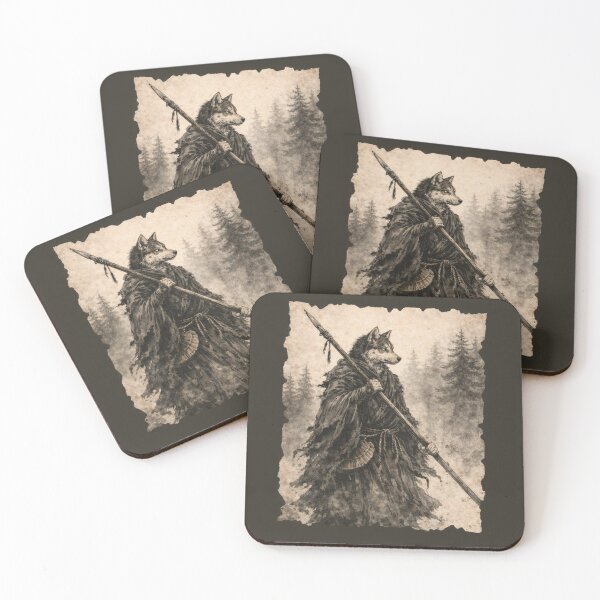 Item preview, Wolf Ronin – Ink Wash Samurai Warrior designed and sold by PrintHorizonD.