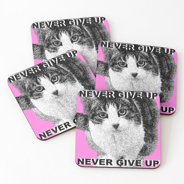 Item preview, Never give up, Fight till the end - Feline Wisdom for Collective Liberation designed and sold by LYUUniverse.