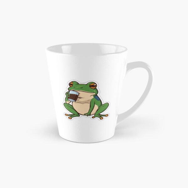 Item preview, Chill Frog Drinking Coffee Illustration designed and sold by DigitalStudioZT.