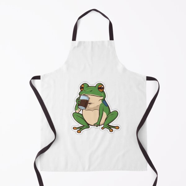 Item preview, Chill Frog Drinking Coffee Illustration designed and sold by DigitalStudioZT.
