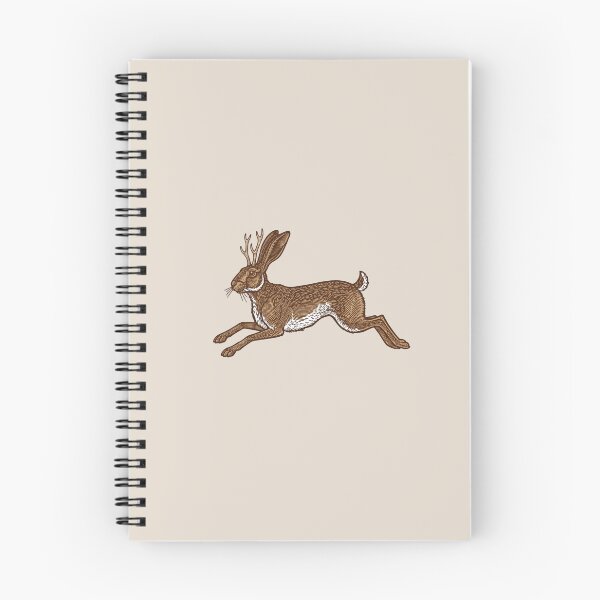 Item preview, Jackalope woodcut style 2026 brown designed and sold by S-M-P-A.