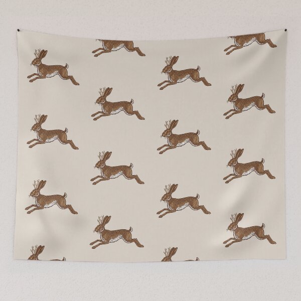 Item preview, Jackalope woodcut style 2026 brown designed and sold by S-M-P-A.