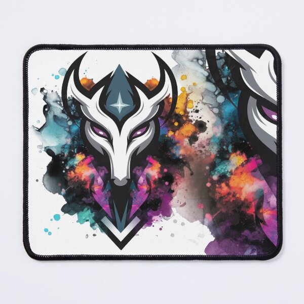 Item preview, Mystic Fox/Wolf Mask Emblem – Purple Eyes Watercolor Splash (Esports Style) designed and sold by FusiTink.