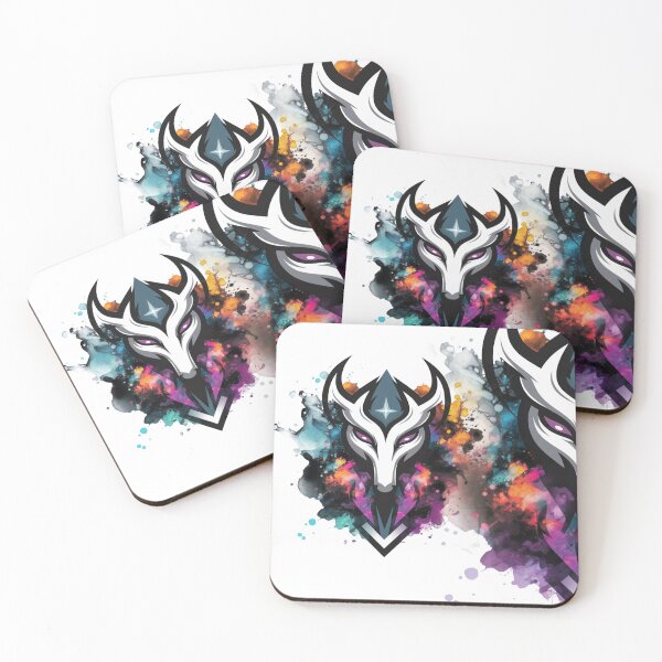 Item preview, Mystic Fox/Wolf Mask Emblem – Purple Eyes Watercolor Splash (Esports Style) designed and sold by FusiTink.