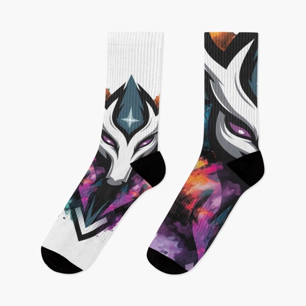 Item preview, Mystic Fox/Wolf Mask Emblem – Purple Eyes Watercolor Splash (Esports Style) designed and sold by FusiTink.