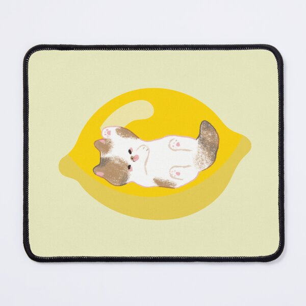 Item preview, Lemon Kitten Yellow Cute Cat Stickers Prints Posters Wall Art Magnet Home Coffee Cup Decoration TShirt Stationary Notebook Magnet Hat Kitchen Work School Office Redbubble Shop designed and sold by Saritas Boutique Shop.