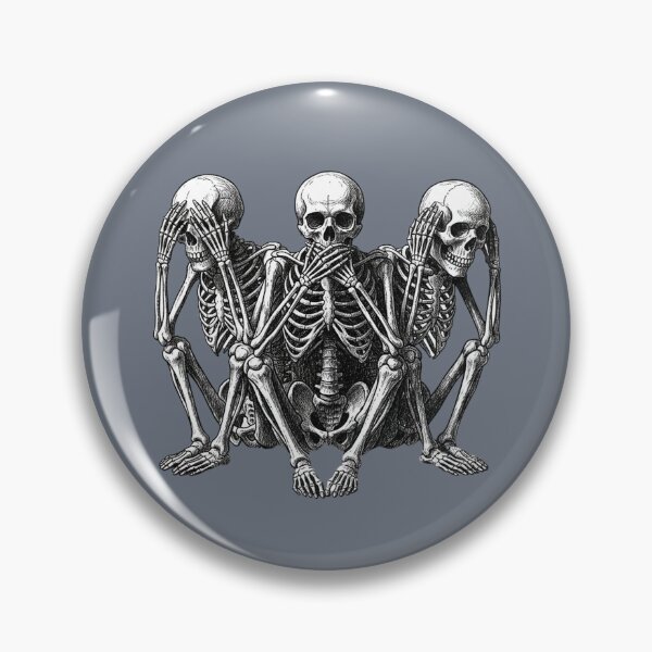 Item preview, Three Wise | See No Evil, Speak No Evil, Hear No Evil | Skeletons designed and sold by S-M-P-A.