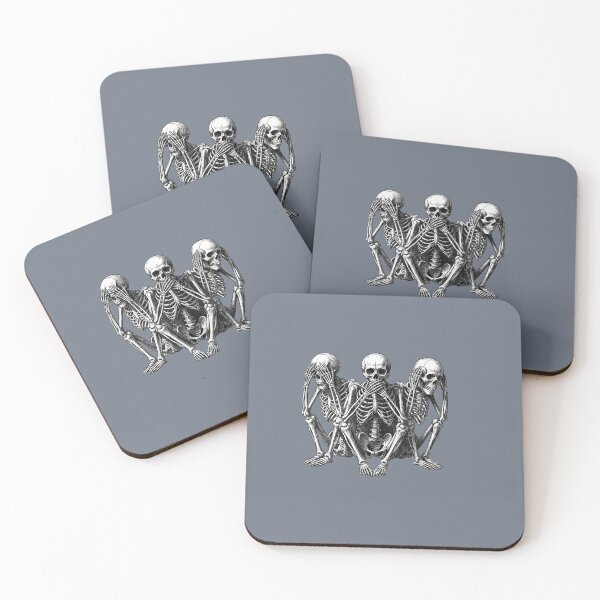 Item preview, Three Wise | See No Evil, Speak No Evil, Hear No Evil | Skeletons designed and sold by S-M-P-A.