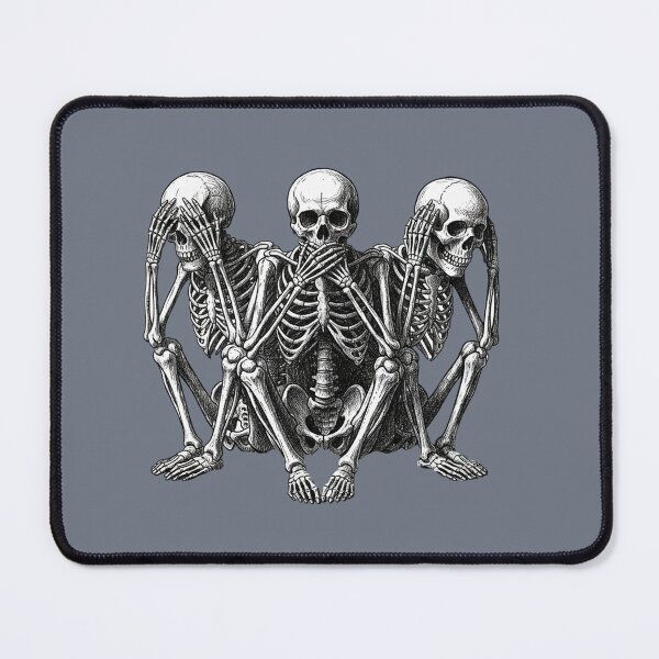 Item preview, Three Wise | See No Evil, Speak No Evil, Hear No Evil | Skeletons designed and sold by S-M-P-A.