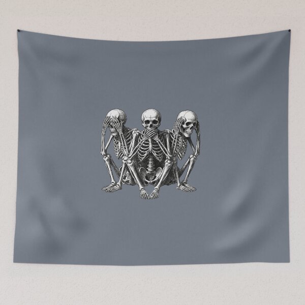 Item preview, Three Wise | See No Evil, Speak No Evil, Hear No Evil | Skeletons designed and sold by S-M-P-A.