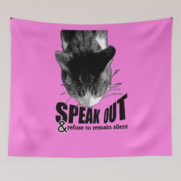 Item preview, Speak out & Refuse to remain silent - Feline Wisdom for Collective Liberation  designed and sold by LYUUniverse.