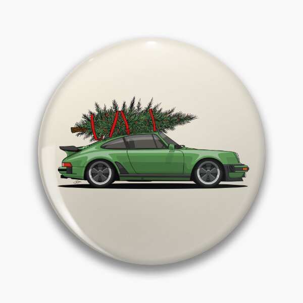 Item preview, Happy Christmas Green 911 turbo Illustration designed and sold by blackdogshop.