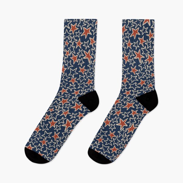 Item preview, Navy Blue Red Neutral Western Cowboy Star  designed and sold by Patternandflow.