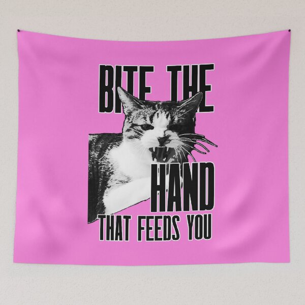 Item preview, Bite the hand the feeds you - Feline Wisdom for Collective Liberation  designed and sold by LYUUniverse.