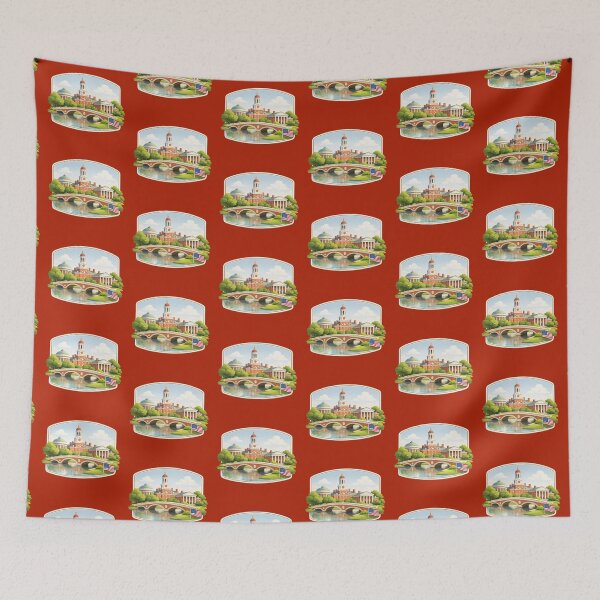 Item preview, Harvard Campus Illustration – Iconic Ivy League University Scene   designed and sold by PaintMeWorld.