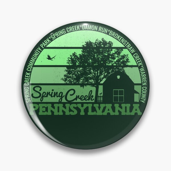 Item preview, Spring Creek Pennsylvania Sunset Retro Vintage Local Pride Logo designed and sold by CRHPOD20.