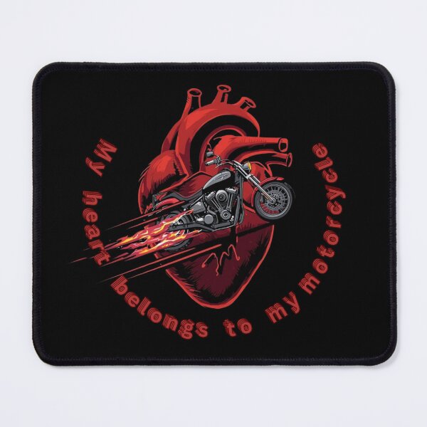 Item preview, “My Heart Belongs to My Motorcycle””- Valentine’s Motorcyclist graphic designed and sold by YourTrendyTees.