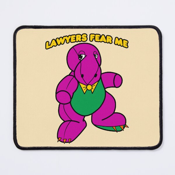 Artikelvorschau, Barney Bootleg "Lawyers Fear Me" entworfen und verkauft von Mousepelt.