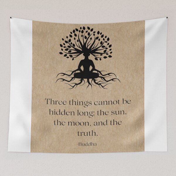 Item preview, Buddha quote with tree designed and sold by WookyPrayer.