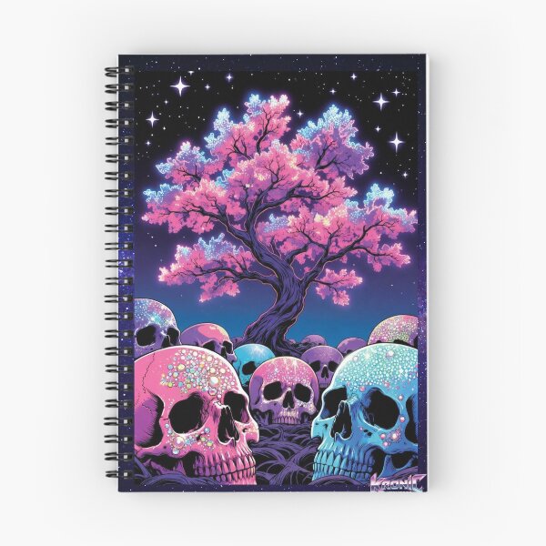 Artikelvorschau, Rosa Totenkopf, Blaue Totenkopfblüte entworfen und verkauft von Kronic Universe.