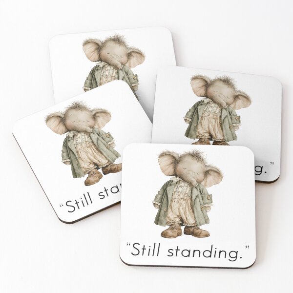 Item preview, Still Standing Cute Elephant designed and sold by Pastel Atelier.