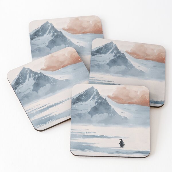 Item preview, Nihilistic Depressed Lone Penguin in Watercolor Silence — Existential Crisis Illustration designed and sold by BV Creates.