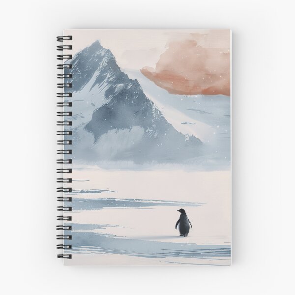 Item preview, Nihilistic Depressed Lone Penguin in Watercolor Silence — Existential Crisis Illustration designed and sold by BV Creates.