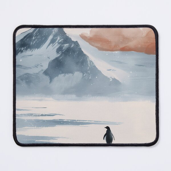 Item preview, Nihilistic Depressed Lone Penguin in Watercolor Silence — Existential Crisis Illustration designed and sold by BV Creates.