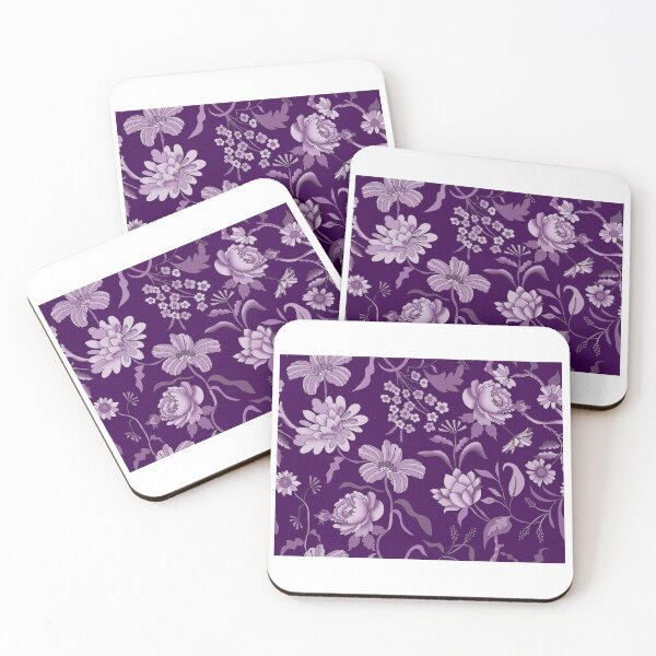 Item preview, Vintage Bloom-Deep Violet Or Dark Purple-monochrome designed and sold by Fabricatemyart.