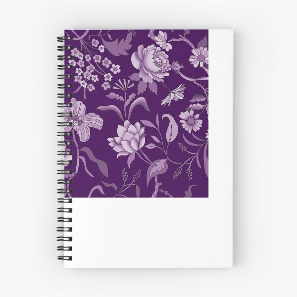 Artikelvorschau, Vintage Bloom – Tiefviolett oder Dunkellila – monochrom entworfen und verkauft von Fabricatemyart.