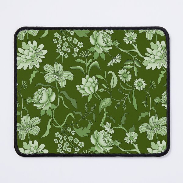 Item preview, Vintage Bloom-Deep Moss Or Forest Olive designed and sold by Fabricatemyart.
