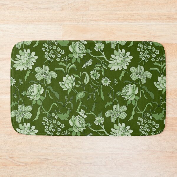 Item preview, Vintage Bloom-Deep Moss Or Forest Olive  designed and sold by Fabricatemyart.