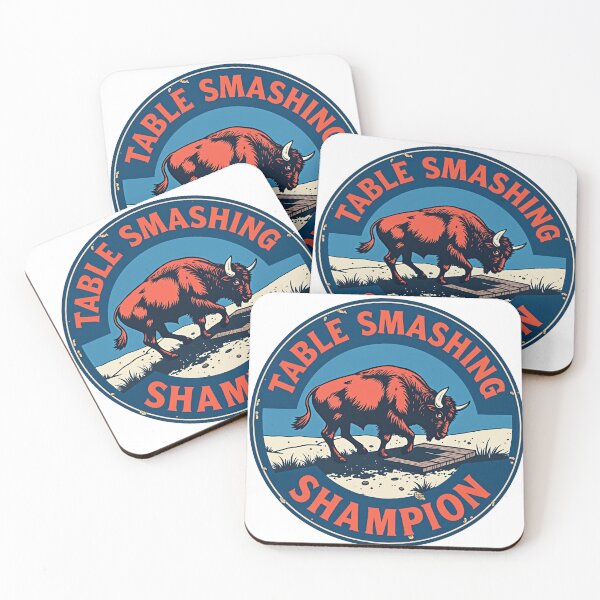 Item preview, Table Smashing Champion - Retro Buffalo Football Fan Mascot designed and sold by The Grumpy Pet Club.