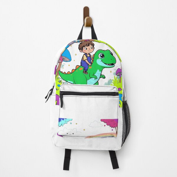 Item preview, Cute Boy Riding Dinosaur - Magical Pastel Fantasy World designed and sold by Skully-Studio.