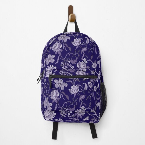 Item preview, Vintage Bloom-Deep Indigo Or Dark Violet-Blue-monochrome designed and sold by Fabricatemyart.