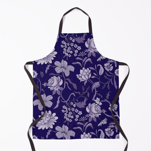 Item preview, Vintage Bloom-Deep Indigo Or Dark Violet-Blue-monochrome designed and sold by Fabricatemyart.