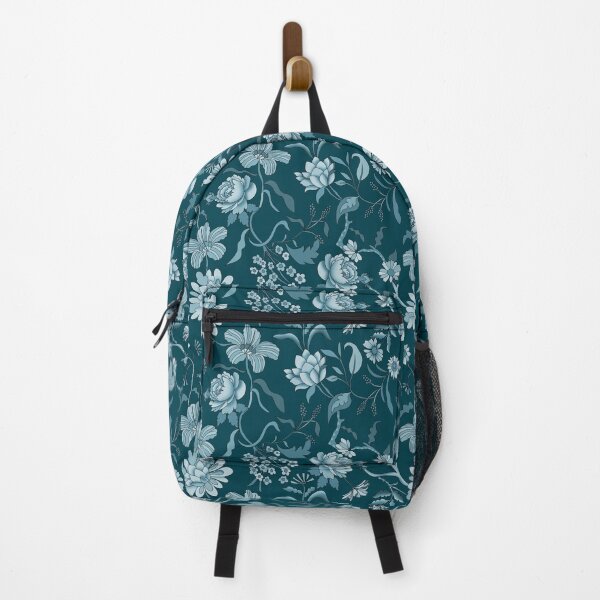 Item preview, Vintage Bloom-Deep Teal Or Dark Cyan designed and sold by Fabricatemyart.