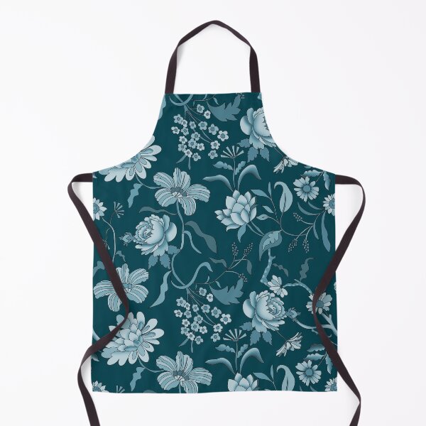Item preview, Vintage Bloom-Deep Teal Or Dark Cyan designed and sold by Fabricatemyart.