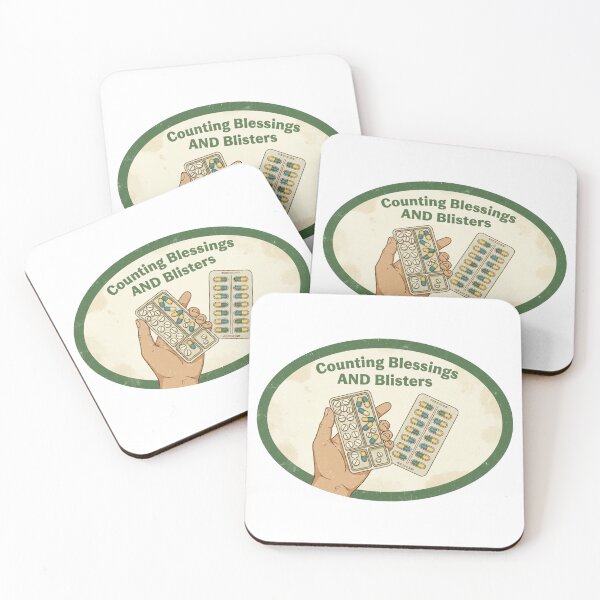 Item preview, Counting Blessings and Blisters - Funny Hiking Pills Medication Humor Gift designed and sold by Greemo03.